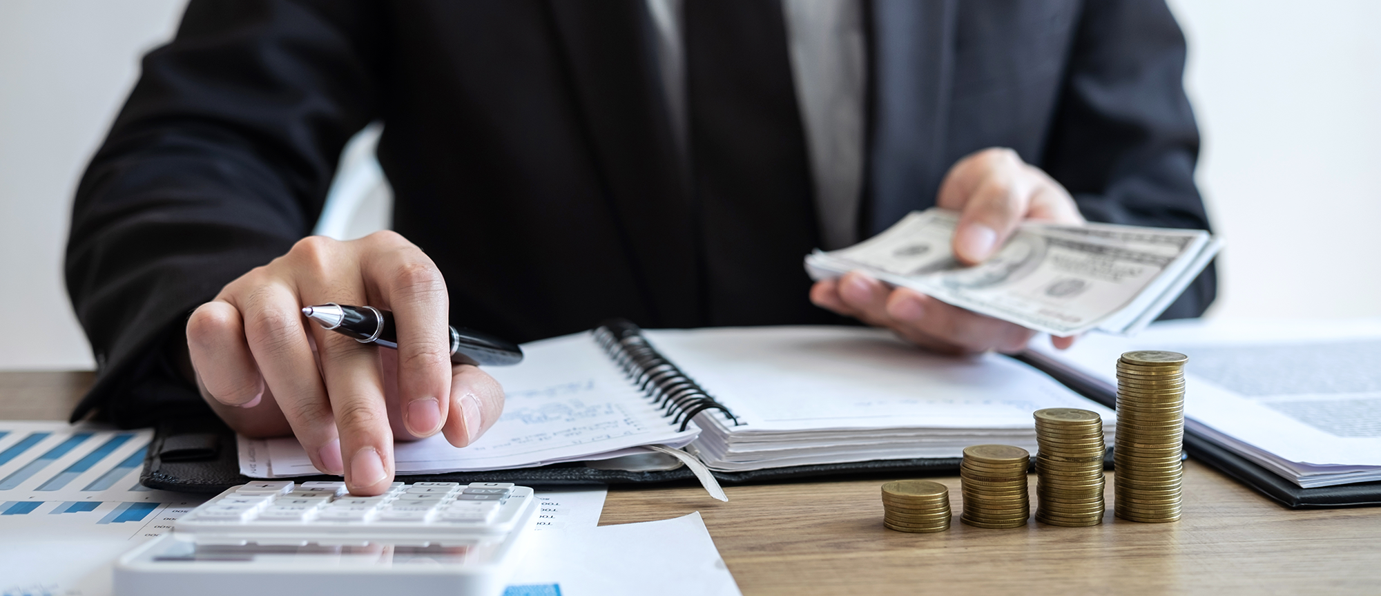 Businessman Counting Money