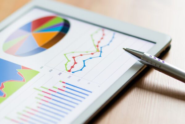 Tablet computer and financial chart